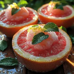 Creating the perfect Frozen Grapefruit Sparkle Cups starts with understanding the key components of the recipe. The main ingredient, grapefruit, is known for its unique combination of sweetness and tartness, which serves as the foundation for this refreshing treat. However, to elevate the flavor profile, we’ll also incorporate a few additional ingredients that work harmoniously together.