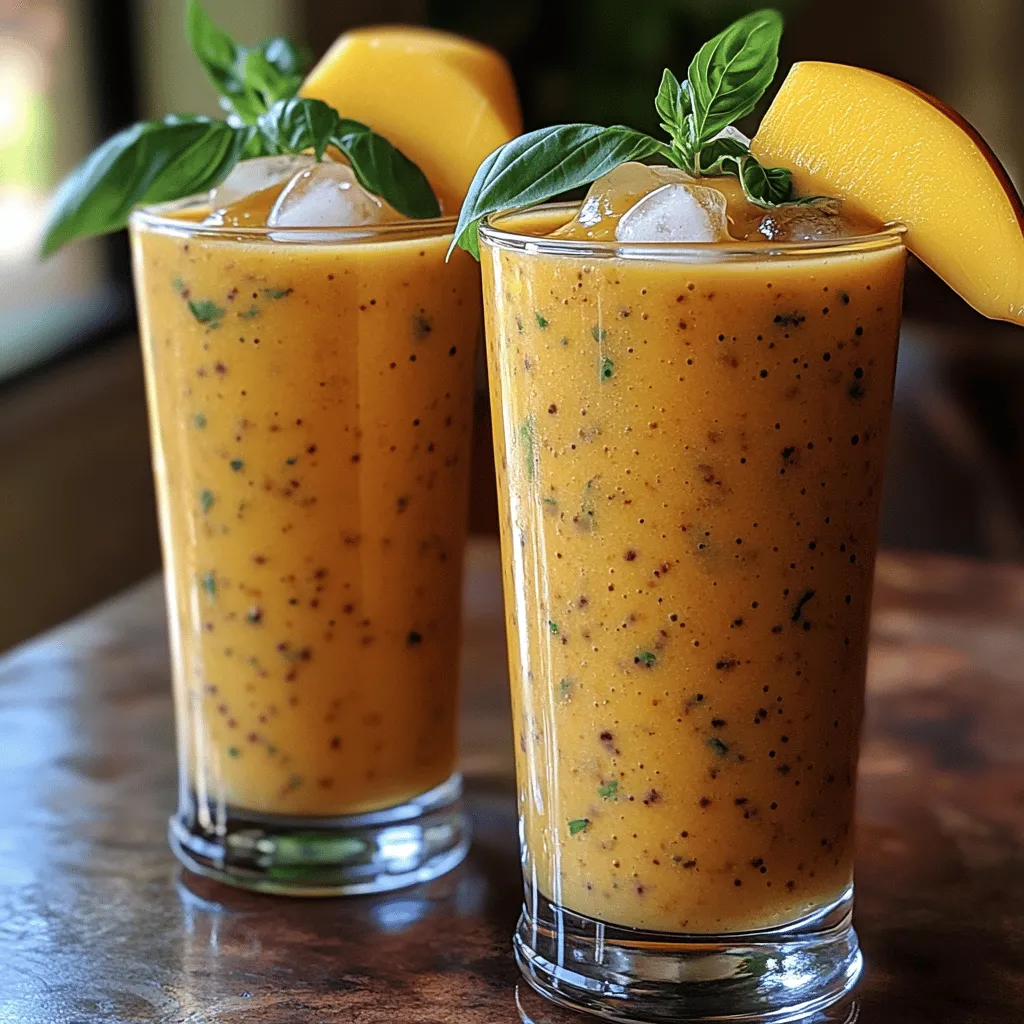 As the sun shines brightly and the temperatures rise, there’s nothing quite as refreshing as a smoothie that embodies the essence of summer. The Tropical Bliss: Mango Basil Smoothie is a vibrant blend that tantalizes the taste buds while delivering a nutritional punch. With its luscious mango flavor harmoniously complemented by the aromatic notes of fresh basil, this smoothie is not just a treat for your palate; it's a healthful addition to your daily routine.