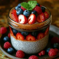 Chia seed pudding is quickly becoming a staple in health-conscious diets across the globe, and for good reason. This versatile dish can serve as a nourishing breakfast, a delightful dessert, or a satisfying snack. The star ingredient, chia seeds, have gained recognition for their impressive nutritional profile, which includes essential omega-3 fatty acids, dietary fiber, and a wealth of antioxidants. When combined with the creamy texture of almond milk and the natural sweetness of mixed berries, chia seed pudding transforms into a delectable treat that is as beneficial as it is enjoyable.