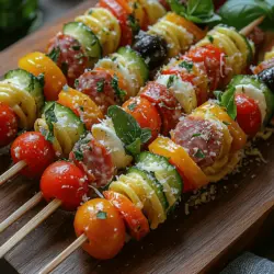 To create a truly memorable dish, it’s essential to understand the key components that make up Colorful Italian Pasta Salad Skewers. Each ingredient contributes not only to the overall flavor and texture but also to the visual appeal that makes this dish so inviting.