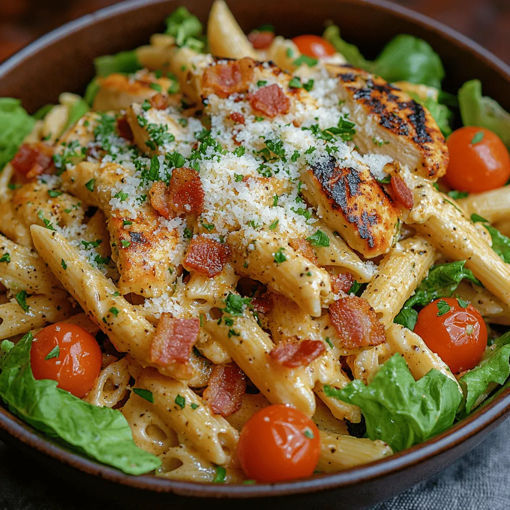 Creamy Chicken Caesar Pasta Salad is a delightful twist on a classic Caesar salad, combining the heartiness of pasta with the savory flavors of Caesar dressing and grilled chicken. This dish stands out not only for its rich taste but also for its satisfying texture. The creamy dressing clings to the pasta and fresh ingredients, creating a deliciously indulgent yet refreshing experience.