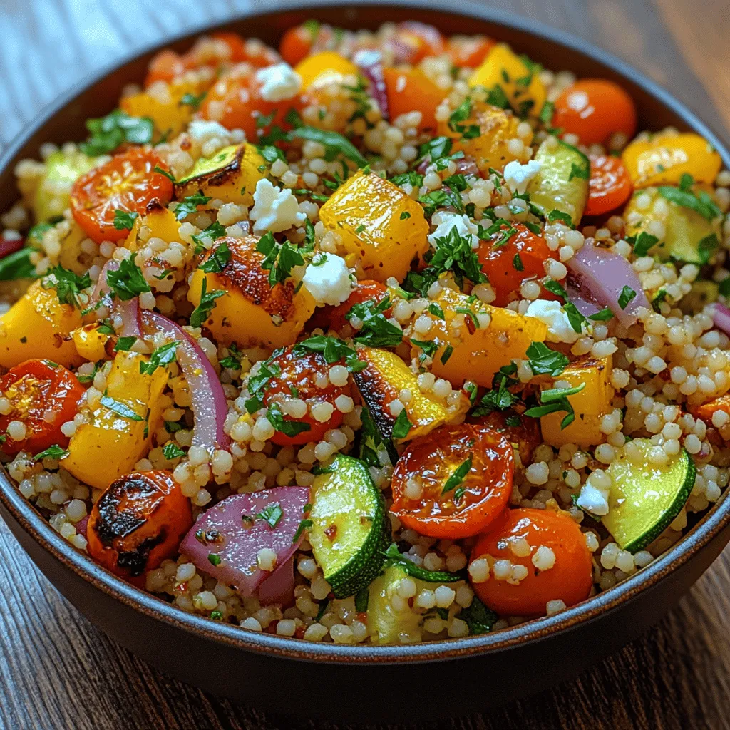 Welcome to the vibrant world of Chilled Roasted Veggie Couscous Delight! This refreshing dish not only tantalizes your taste buds with its colorful medley of roasted vegetables and fluffy couscous but also brings a host of health benefits to your table. Perfect for those warm sunny days, this recipe serves as an excellent option for picnics, potlucks, or even a light family dinner. The combination of roasted vegetables and couscous creates a delightful harmony of flavors and textures that will keep you coming back for more.