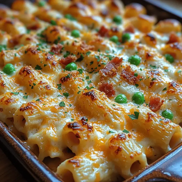 Comfort food is an essential part of any culinary repertoire, and few dishes encapsulate the essence of cozy gatherings quite like a creamy chicken bacon ranch pasta bake. This dish brings together the rich and savory flavors of tender chicken, crispy bacon, and a luscious ranch dressing, all harmoniously blended with penne pasta. It's not just a meal; it's an experience that can elevate any family dinner or busy weeknight into something special. Whether you are preparing for a casual Friday night with friends or looking for a satisfying dish to serve at a family get-together, this pasta bake is sure to please everyone at the table.
