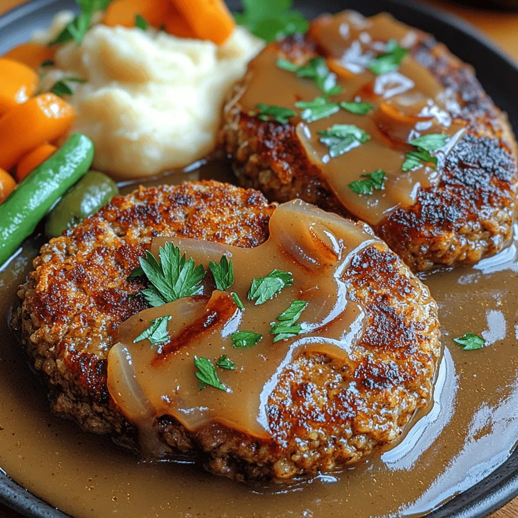 Delve into the heart of American comfort food with our Classic Salisbury Steak Delight. This dish, celebrated for its flavorful beef patties and rich brown gravy, has warmed hearts and filled bellies for generations. Salisbury steak is more than just a meal; it’s a nostalgic journey back to family dinners, where the kitchen filled with the aroma of sizzling meat and savory sauces. In this article, we will explore the origins of Salisbury steak, its significance in American cuisine, and provide a detailed recipe that ensures each bite is bursting with flavor. Whether you're preparing a weeknight dinner or hosting a special gathering, this dish is sure to impress and satisfy.