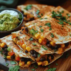 Quesadillas have long been a beloved staple in Mexican cuisine, celebrated for their versatility, convenience, and deliciousness. These delectable treats can be filled with a variety of ingredients, making them a favorite among both children and adults. Whether you’re seeking a quick meal after a long day or a delightful snack for a gathering, quesadillas fit the bill perfectly. One particularly nutritious and flavorful option is the Smoky Black Bean and Corn Quesadillas. This recipe not only tantalizes your taste buds but also incorporates wholesome ingredients that are beneficial to your health.