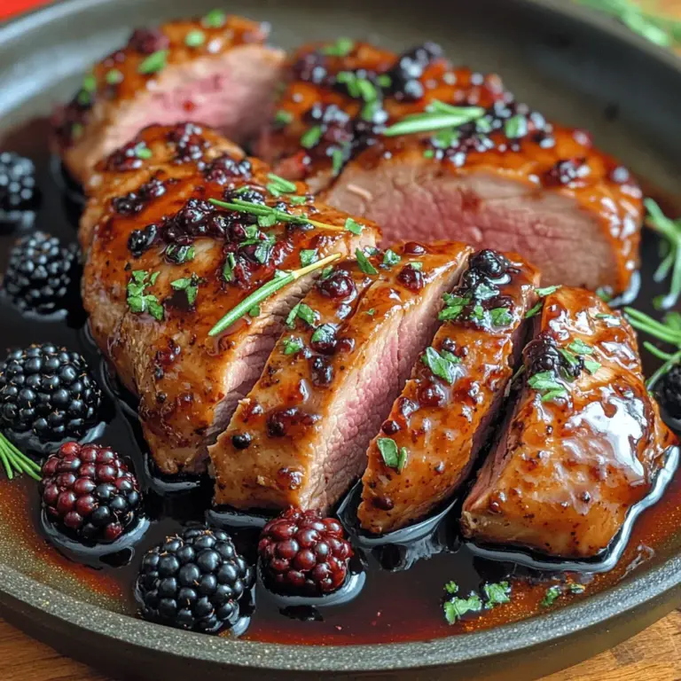 If you’re on the lookout for a dish that combines elegance with comfort, look no further than Blackberry Balsamic Glazed Pork. This delightful recipe showcases the perfect harmony between savory pork, the sweetness of ripe blackberries, and the tangy depth of balsamic vinegar. It’s a dish that not only tantalizes your taste buds but also elevates any meal into a special occasion. Whether you’re hosting a dinner party or simply preparing a cozy family dinner, this recipe is sure to impress.
