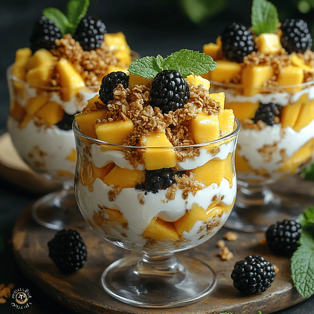 Parfaits are a delightful dessert option that combines taste, nutrition, and visual appeal, making them a favorite among dessert lovers and health-conscious eaters alike. These layered treats can be customized in numerous ways, allowing you to showcase seasonal fruits, rich yogurt, and crunchy toppings. Today, we’re shining the spotlight on the vibrant combination of mangoes and blackberries, two fruits that not only stand out for their stunning colors but also bring a burst of flavor and numerous health benefits to the table.