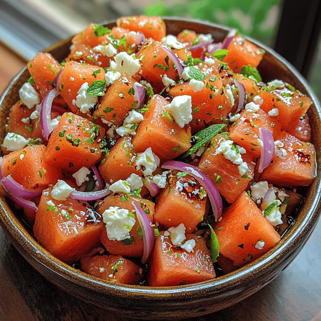 As the temperatures rise and summer days stretch longer, nothing quite captivates the essence of the season like a vibrant, refreshing salad. Enter the Refreshing Watermelon Feta Fiesta, a dish that embodies the playful spirit of summer with its delightful combination of sweet, juicy watermelon and tangy feta cheese. This salad not only tantalizes the taste buds but also brings a pop of color to your table, making it a perfect addition to summer barbecues, picnics, or simply a light meal on a warm day.