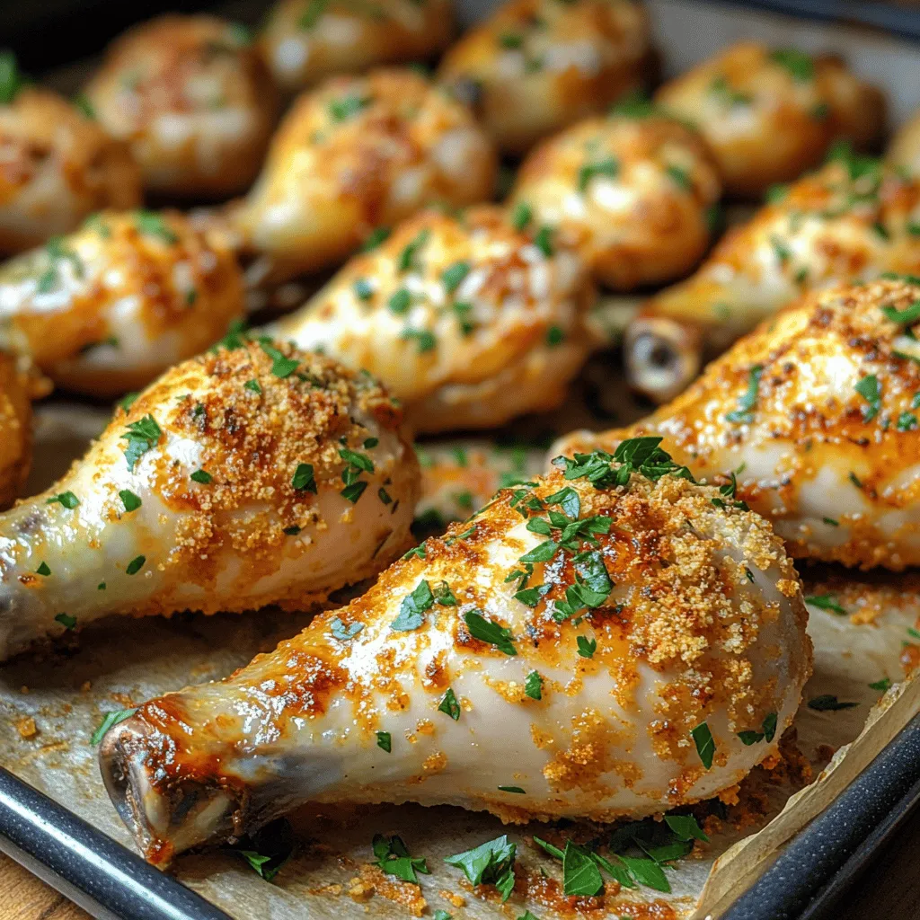 When it comes to comfort food that is both delicious and easy to prepare, Savory Parmesan Herb Baked Chicken Drumsticks stand out as a crowd-pleaser. This dish combines the irresistible crunch of a perfectly baked exterior with the succulent juiciness of chicken meat, making it ideal for family dinners, casual gatherings, or even meal prep for the week ahead. The star of this recipe is the rich flavor of Parmesan cheese, complemented by a medley of herbs and spices that elevate the taste profile.