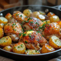 In the fast-paced world we live in, one-pan meals have emerged as a favorite among busy families and home cooks alike. These convenient dishes offer a myriad of benefits, from optimizing kitchen cleanup to providing a wholesome meal that can be prepared in a fraction of the time compared to traditional methods. One standout recipe in this category is the Garlic Butter Chicken and Potatoes Skillet. This dish combines tender chicken, crispy potatoes, and aromatic garlic, creating a delightful symphony of flavors that brings warmth and comfort to any dining table.