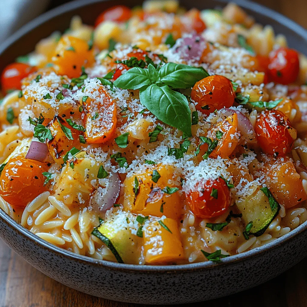 If you're looking for a dish that perfectly combines comfort, creaminess, and nutrition, look no further than Orzo Delight with Roasted Veggies. This delightful recipe features orzo pasta, a small rice-shaped pasta that cooks to a tender perfection, making it an ideal base for a variety of toppings and sauces. Orzo Delight is not only satisfying, but it also caters to various dietary preferences, offering vegan alternatives that ensure no one misses out on this delicious meal. With its vibrant colors, rich flavors, and wholesome ingredients, this dish is perfect for weeknight dinners, meal prep, or even a gathering with friends.
