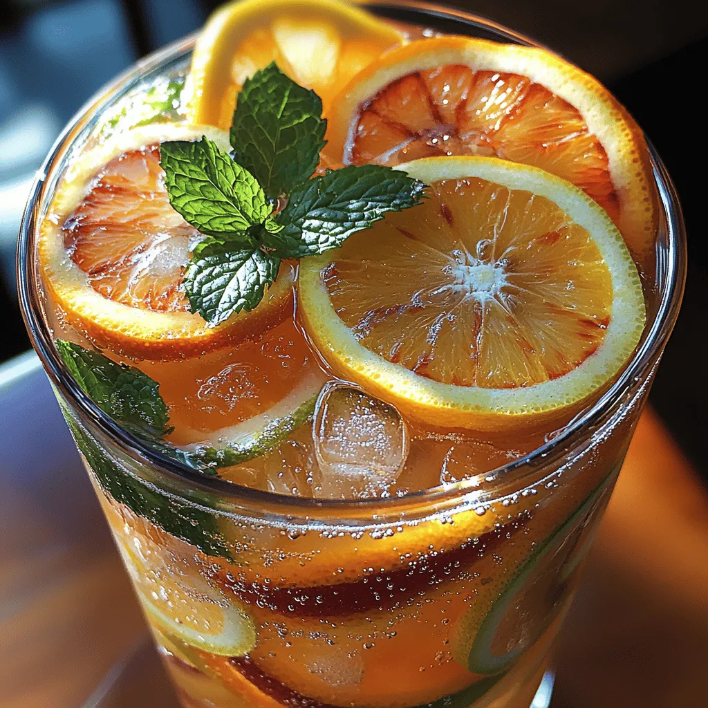 Sparkling Citrus Punch is the embodiment of refreshment, offering a perfect balance of sweetness and acidity that awakens the palate. The bright flavors of freshly squeezed oranges, lemons, and limes create a harmonious blend that is both invigorating and satisfying. What truly sets this punch apart is its versatility; it can be served as a non-alcoholic refreshment or transformed into a spirited cocktail with the addition of sparkling wine.