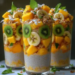Chia pudding has emerged as a popular choice for breakfast and snack enthusiasts, providing a nutrient-dense option that is both satisfying and versatile. As a dish that can be prepared ahead of time, chia pudding is perfect for those with busy lifestyles who still want to maintain a healthy diet. This tropical chia pudding parfait recipe elevates the traditional approach by infusing vibrant flavors from fresh fruits and creamy coconut milk, making it a delightful way to start the day or a refreshing midday treat.