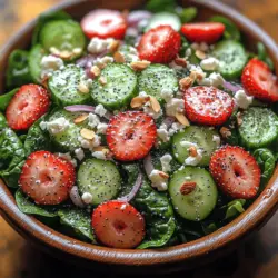When the weather warms up and the sun shines brightly, nothing quite captures the essence of spring and summer like a fresh salad. Among the many options, the Vibrant Spinach Strawberry Poppyseed Salad stands out for its stunning array of colors and delightful flavors. This salad combines the earthy greens of spinach with the sweet juiciness of strawberries, creating a visual feast that is as appealing to the eye as it is to the palate.