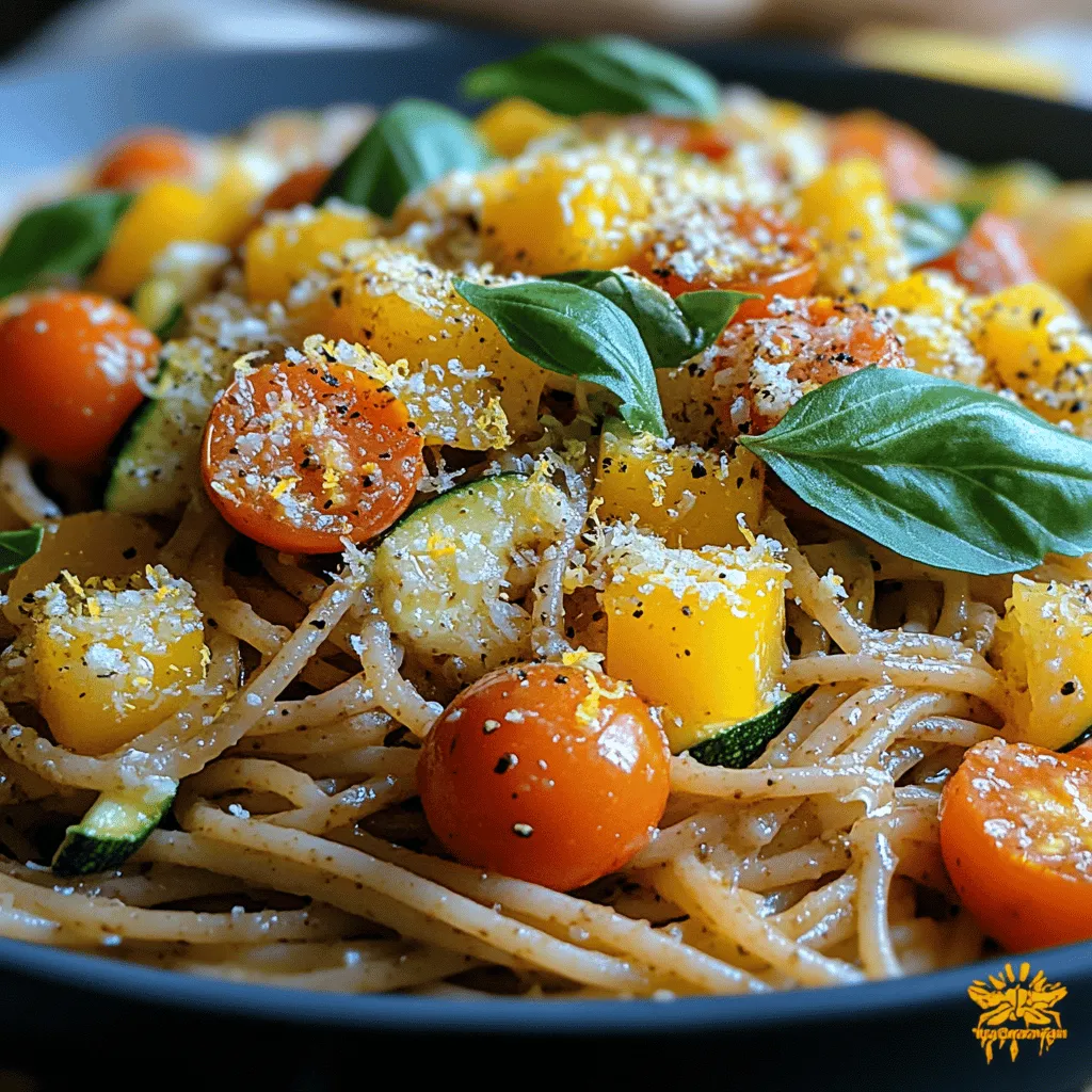 At the foundation of our Summer Garden Pasta is whole wheat spaghetti, a nutritious alternative to regular pasta. Unlike its refined counterpart, whole wheat spaghetti retains the bran and germ of the wheat, resulting in a higher fiber content. This dietary fiber is crucial for digestive health, helping to promote regularity and prevent constipation. Additionally, whole wheat pasta is rich in essential nutrients such as B vitamins, iron, and magnesium, which play vital roles in energy production and muscle function.