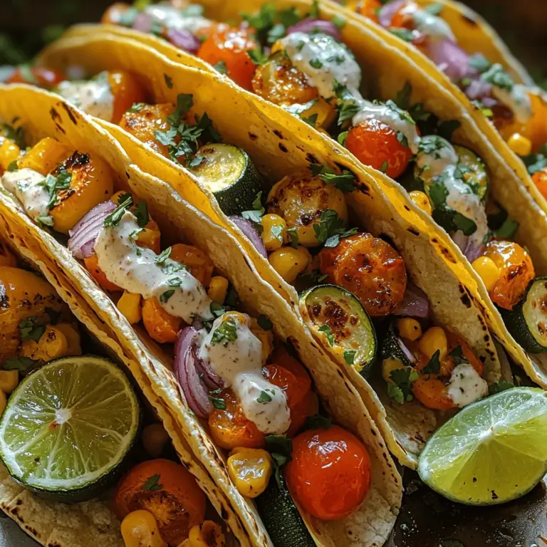 Tacos have long been celebrated as one of the most versatile and beloved dishes in many cuisines, particularly in Mexican cuisine. They offer a delightful canvas for creativity, allowing for an endless array of fillings and toppings. From traditional meat and cheese to innovative plant-based options, tacos can cater to a variety of dietary preferences and flavors. Among these, roasted veggie tacos have emerged as a standout healthy choice, combining vibrant vegetables with the smoky kick of chipotle crema, making them not only nutritious but also irresistibly flavorful.