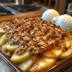 The Salted Caramel Apple Crumble Delight is a quintessential dessert that captures the essence of autumn while tantalizing the taste buds with its intricate blend of flavors and textures. Imagine biting into a warm, spiced apple filling that bursts with tartness from Granny Smith apples, perfectly balanced by the luscious sweetness of homemade salted caramel. Topping it all off is a crispy crumble that adds a delightful crunch, making each spoonful a satisfying experience. This dessert is not only a treat for the palate but also a feast for the eyes, serving as a stunning centerpiece for any gathering, from cozy family dinners to festive holiday celebrations.