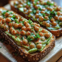 In recent years, avocado toast has become a staple in the world of healthy eating, and rightfully so. This versatile dish has evolved beyond its simple roots, with various toppings and combinations that cater to a wide range of tastes and dietary preferences. One such delightful variation is the Chickpea Avocado Toast, a nutritious and trendy dish that combines the creamy richness of avocados with the hearty texture of chickpeas. This delicious toast is not just visually appealing but also packed with nutrients that make it suitable for any meal of the day—from a hearty breakfast to a satisfying snack or even a light lunch.