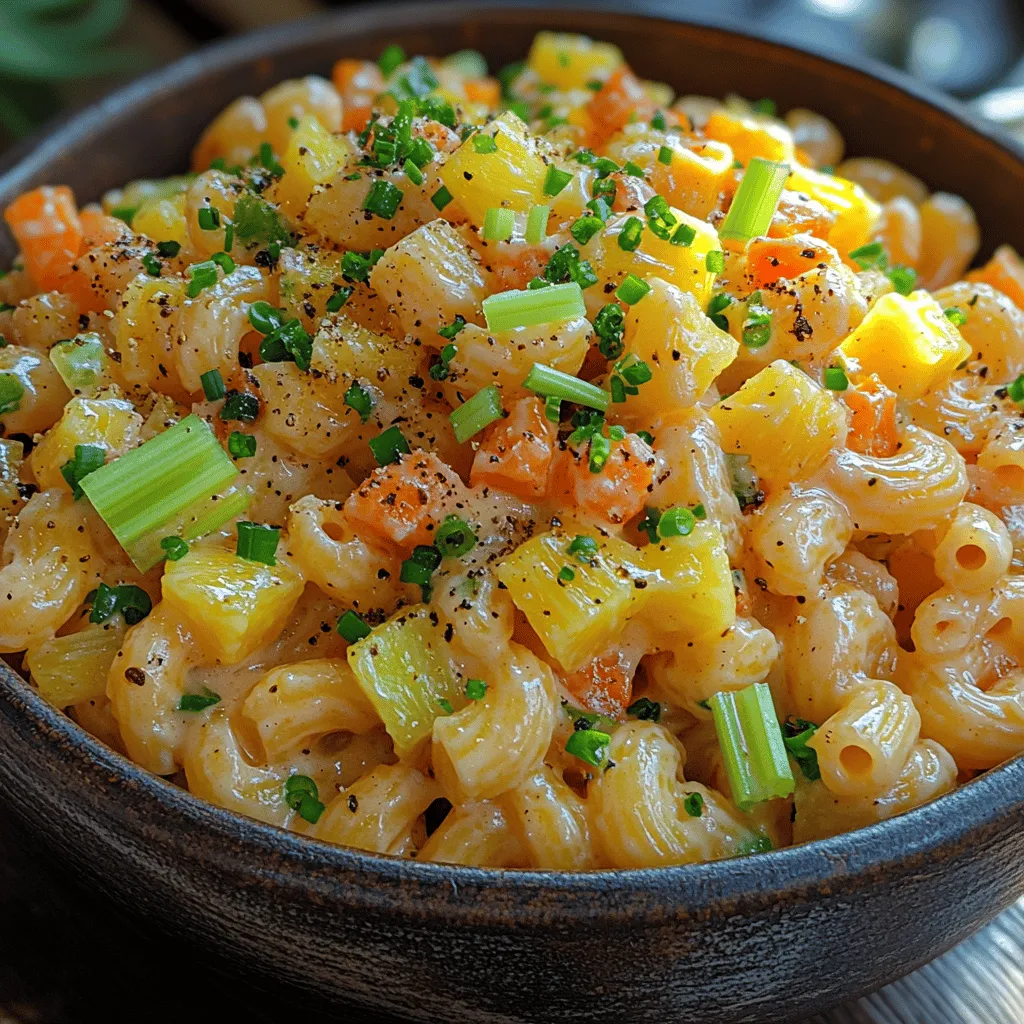 As the summer sun beckons us outdoors, there's nothing quite as refreshing as a vibrant, colorful dish that embodies the essence of the tropics. Enter the Tropical Delight Macaroni Salad—a culinary creation that combines the sweetness of pineapple with the savory crunch of fresh vegetables. This dish is perfect for summer gatherings, picnics, or as a delightful side at any meal. It stands out not just for its beautiful presentation but also for its unique flavor profile that balances sweet and savory elements.