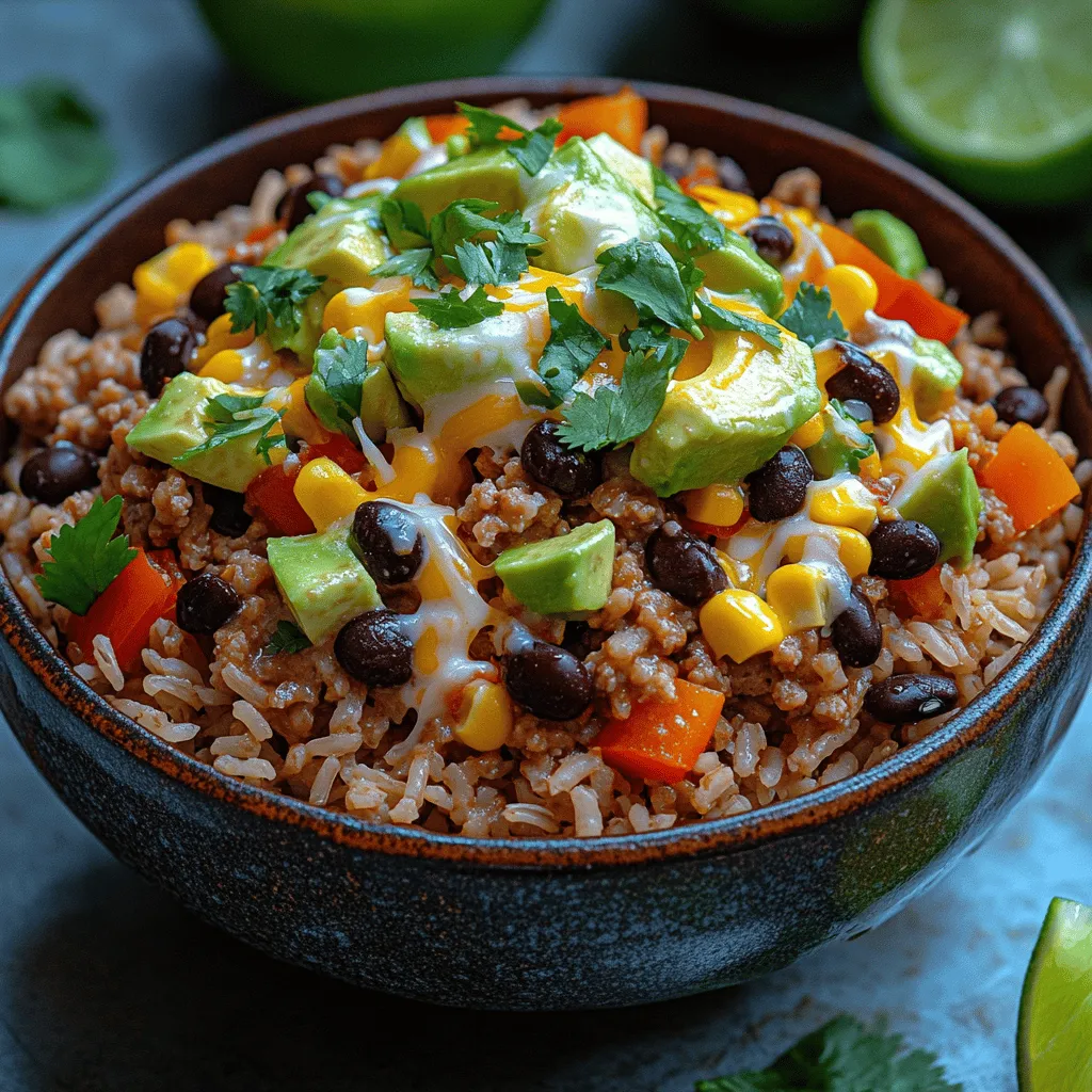 Tex-Mex cuisine is a delightful blend of Mexican and American culinary traditions, celebrated for its vibrant flavors, hearty dishes, and colorful presentations. From sizzling fajitas to cheesy enchiladas, Tex-Mex meals offer a satisfying experience that can make any dining occasion special. One dish that perfectly embodies this culinary fusion is the Tex-Mex Fiesta Ground Turkey Rice Bowl. This dish not only brings the bold and zesty flavors associated with Tex-Mex but also allows for a nutritious approach by utilizing ground turkey as its main protein source.