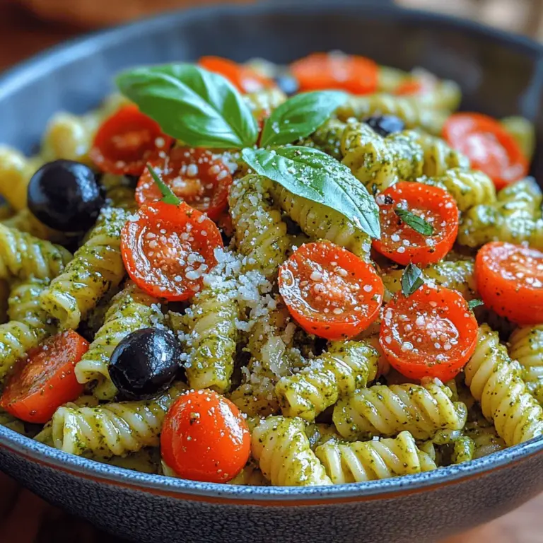 As the sun shines brighter and temperatures rise, our culinary cravings often shift toward lighter, more refreshing dishes. Enter Chilled Pesto Paradise Pasta—a vibrant, flavorful dish that encapsulates the essence of summer while remaining satisfying enough for any occasion. This delightful recipe harmonizes the aromatic freshness of basil, the creamy richness of Parmesan cheese, and the nutty crunch of pine nuts, creating an irresistible pasta experience that is perfect for a family gathering, a picnic in the park, or a simple weeknight dinner.