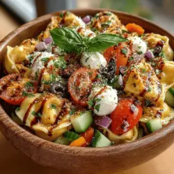 As the weather warms and outdoor gatherings become a staple, a dish that effortlessly combines flavor, nutrition, and vibrant colors is essential for any occasion. Enter the Refreshing Tortellini Delight—a delightful tortellini salad that is perfect for summer picnics, potlucks, or light weeknight dinners. This dish artfully balances the rich and savory notes of cheese-filled tortellini with the crispness of fresh vegetables, creating a refreshing experience that tantalizes the taste buds.
