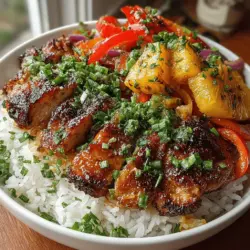 The Sweet and Spicy Pineapple Chicken Stir Fry is a vibrant dish that combines the succulent flavors of tender chicken with the tropical sweetness of fresh pineapple and the crunch of colorful bell peppers. This recipe not only tantalizes your taste buds but also provides a feast for the eyes, making it an ideal choice for busy weeknights or special gatherings when you want to impress family and friends. With its quick preparation and cooking time, this dish allows you to enjoy a flavorful meal without spending hours in the kitchen.