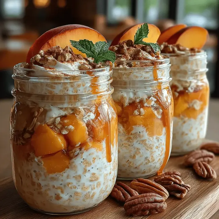 Overnight oats have emerged as a popular breakfast choice for those seeking a quick, nutritious, and satisfying meal. This no-cook, make-ahead option allows you to enjoy a wholesome breakfast without the hassle of morning preparation. One delightful variation that stands out is Peach Pie Overnight Oats, which combines the sweet and juicy flavor of fresh peaches with the comforting essence of pie. This recipe captures the essence of summer while providing a well-rounded, nutrient-dense start to your day.