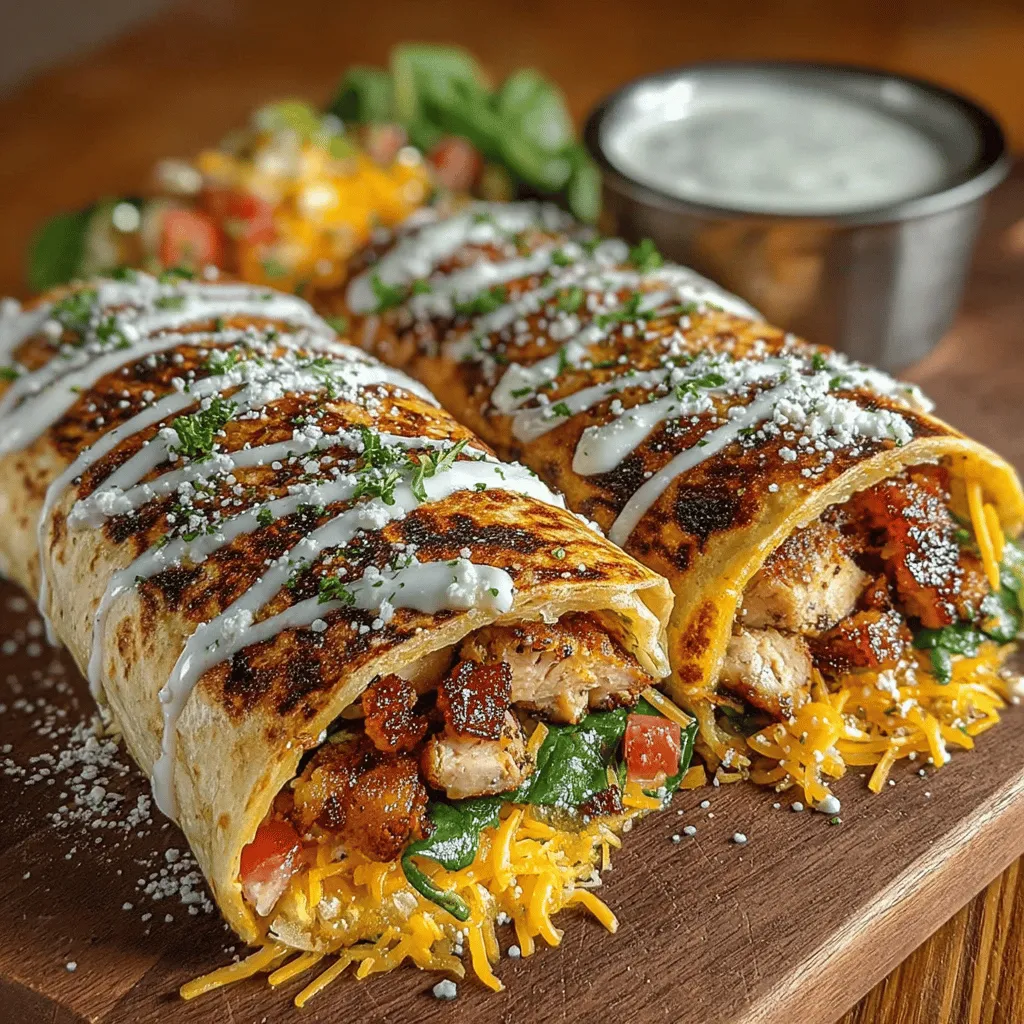 In the ever-evolving landscape of modern cooking, wraps have gained significant popularity due to their versatility and convenience. They serve as a perfect canvas for a variety of ingredients, catering to diverse tastes and dietary preferences. Among the myriad of wrap options available, Grilled Chicken Bacon Ranch Wraps stand out as a particularly satisfying meal, ideal for both lunch and dinner. This recipe combines an array of flavors and textures that come together to create an irresistible dish. Picture this: succulent grilled chicken, crispy bacon, fresh vegetables, and a drizzle of creamy ranch dressing, all enveloped in a soft tortilla. It’s a meal that promises to tantalize your taste buds.