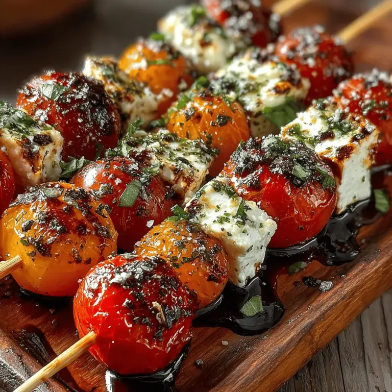 Skewered appetizers have long been a favorite for gatherings and celebrations. Their bite-sized nature makes them perfect for mingling, while the vibrant presentation adds a splash of color to any table setting. Among the myriad of options available, Tomato Feta Skewers stand out as a particularly refreshing choice. This dish combines the bright flavor of tomatoes, the creamy tang of feta cheese, and the aromatic hint of fresh basil, all on a simple skewer. It's not only easy to prepare but also a delightful way to showcase fresh ingredients, making it a must-try for any home cook.