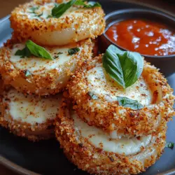 To create the perfect crispy mozzarella onion melts, it's essential to understand the role of each ingredient in this recipe. Here’s a closer look at the main components that come together to create this mouthwatering dish.