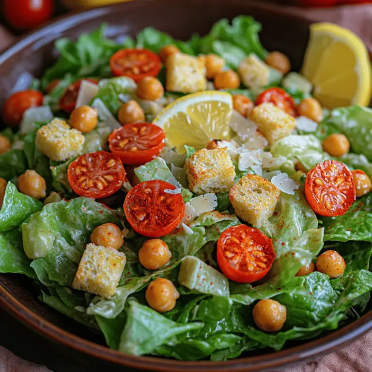 Salads have long been celebrated as a nutritious and versatile meal option, allowing for endless combinations of flavors and textures. Whether enjoyed as a light lunch, a side dish, or a hearty main course, salads provide an excellent canvas for creativity. One such delightful interpretation is the Crispy Chickpea Caesar Salad, which takes the traditional Caesar salad and adds a satisfying crunch with the inclusion of crispy chickpeas. This innovative twist not only elevates the dish but also aligns with the growing demand for plant-based meals that cater to both flavor and nutrition.