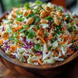Fresh ginger adds a unique spiciness to the Crunchy Cabbage Peanut Slaw, elevating its flavor profile while also packing a health punch. This root is renowned for its anti-inflammatory properties and digestive benefits. Including ginger in your slaw not only enhances its taste but also contributes to overall wellness. Its zesty notes complement the earthiness of cabbage and the crunch of peanuts, making every bite a burst of flavor.