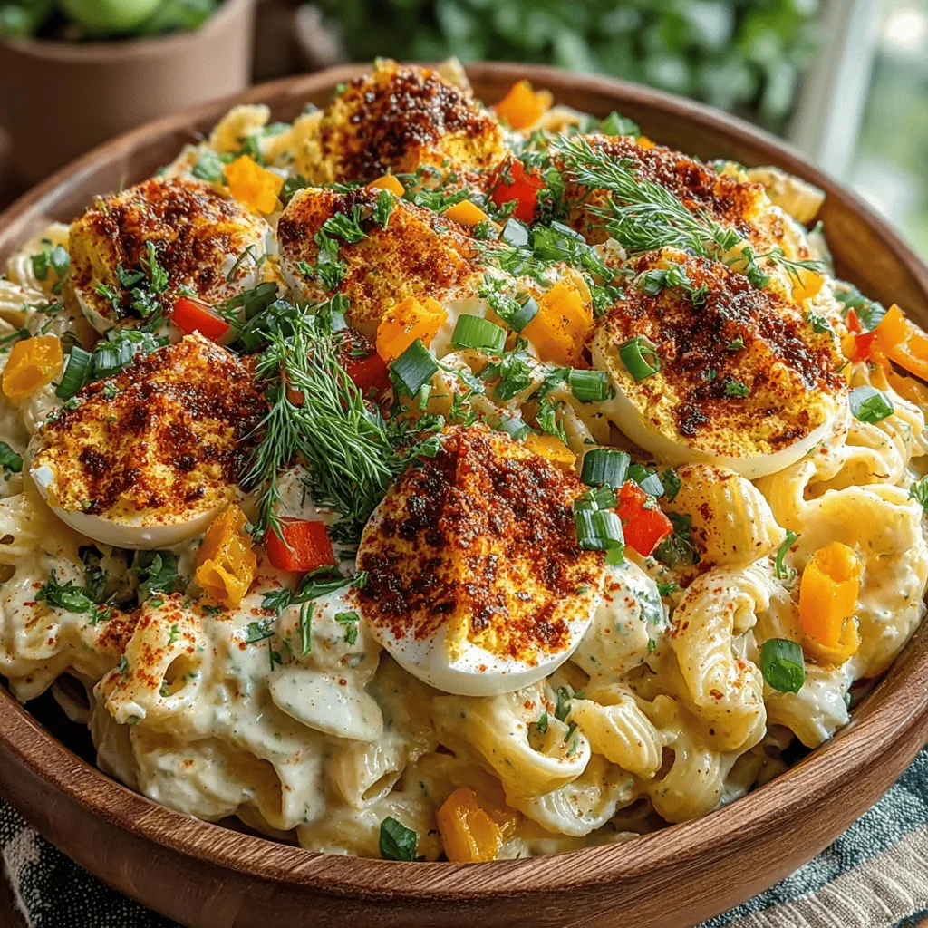 Deviled eggs and pasta salad are two beloved staples that have earned their place in the hearts of many. Each dish carries a rich history, often associated with family gatherings, picnics, and potluck dinners. Deviled eggs, with their creamy yolk and tangy filling, offer a delightful burst of flavor, while pasta salad provides a hearty base, perfect for a satisfying meal. When combined, they create the Deviled Egg Pasta Salad Delight—a unique dish that marries the best of both worlds. This salad is not only delicious but also versatile, making it an excellent choice for any occasion, whether you're hosting a barbecue, preparing a side for a holiday feast, or simply seeking a quick and fulfilling meal.