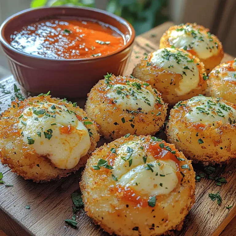 Cheesy snacks hold a special place in culinary culture, capturing the hearts and taste buds of food enthusiasts around the world. From gooey quesadillas to crispy cheese curds, the allure of melted cheese paired with tantalizing textures is undeniable. Among the pantheon of cheese-based treats, Crispy Mozzarella Stuffed Bites stand out as an irresistible option, combining the delightful stretch of mozzarella with a crispy outer layer. These bites are not just a snack; they are an experience that invites sharing and enjoyment, making them the perfect addition to social gatherings or family meals.