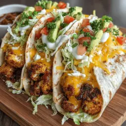 At the heart of the Zesty BBQ Cauliflower Cheddar Wraps is cauliflower, a cruciferous vegetable that has gained a reputation as a nutritional powerhouse. Low in calories yet high in vitamins C, K, and B6, cauliflower is also a great source of fiber and antioxidants. One of the standout features of cauliflower is its versatility in the kitchen; it can be roasted, steamed, or even pureed to create a variety of textures and flavors. This adaptability makes it an excellent base for a myriad of dishes, allowing it to absorb spices and sauces beautifully, which is particularly beneficial in this recipe.