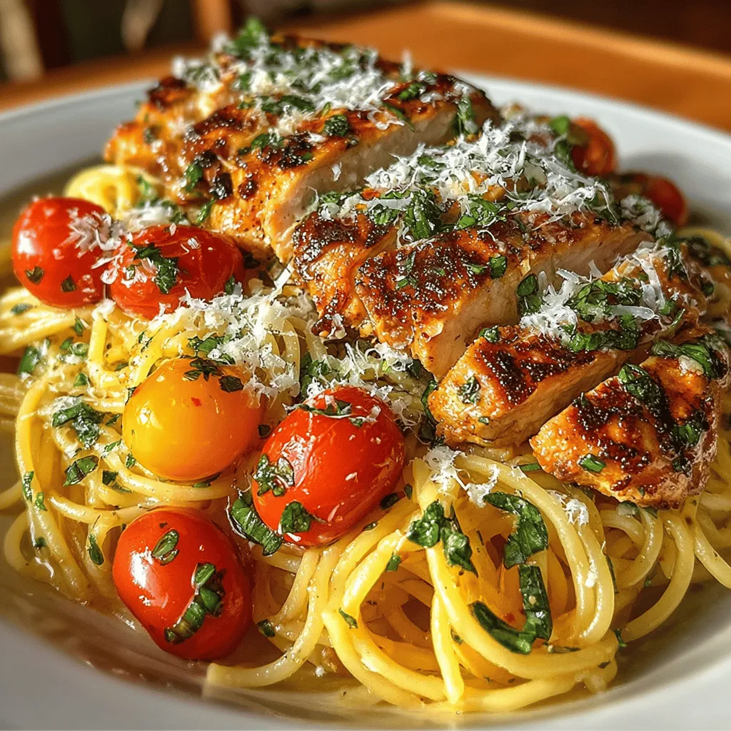 Grilled Chicken Bruschetta Pasta is a delightful dish that perfectly combines the heartiness of pasta with the freshness of bruschetta toppings. This vibrant meal is an excellent choice for a quick weeknight dinner or a casual gathering with friends, bringing both comfort and sophistication to your table. Its preparation is straightforward, making it an approachable option for cooks of all skill levels. With the incorporation of grilled chicken, fresh basil, and juicy cherry tomatoes, each bite offers a medley of textures and tastes that are sure to tantalize your taste buds.