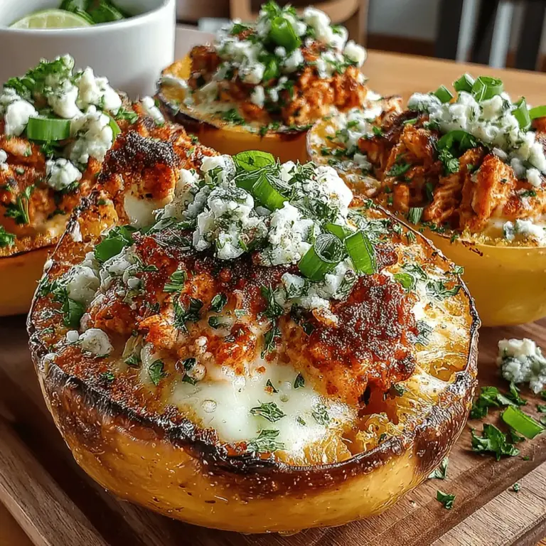 When it comes to cooking spaghetti squash, the roasting method you choose can significantly impact the final texture of the dish. Roasting the squash cut-side down allows the vegetable to steam in its own moisture, which results in tender, perfectly cooked strands. This technique not only preserves the natural sweetness of the squash but also prevents it from drying out during the baking process. By using this method, you ensure that the squash strands are soft enough to mix seamlessly with the spicy and creamy buffalo chicken filling.