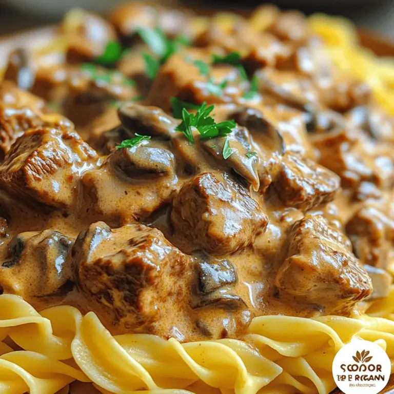 When it comes to comfort food, few dishes evoke warmth and nostalgia quite like beef stroganoff. The "Cozy Comfort Slow Cooker Creamy Beef Stroganoff" takes this classic meal to new heights, making it an ideal choice for family dinners or gatherings. This dish combines succulent pieces of beef with earthy mushrooms, all enveloped in a rich and creamy sauce that pairs perfectly with egg noodles or rice. Best of all, its preparation in a slow cooker means you can enjoy this hearty meal without spending hours in the kitchen.
