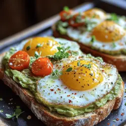 In recent years, avocado toast has emerged as a breakfast staple, captivating the hearts and taste buds of food enthusiasts worldwide. This dish is not only visually appealing but also a powerhouse of nutrition, making it a favored choice for those seeking a healthy start to their day. The simplicity of toasted bread topped with creamy avocado has evolved into numerous variations, catering to diverse dietary preferences and culinary tastes. Among these delicious adaptations is the Avocado Bliss Toast with Eggs, a delightful combination that elevates the classic to new heights.