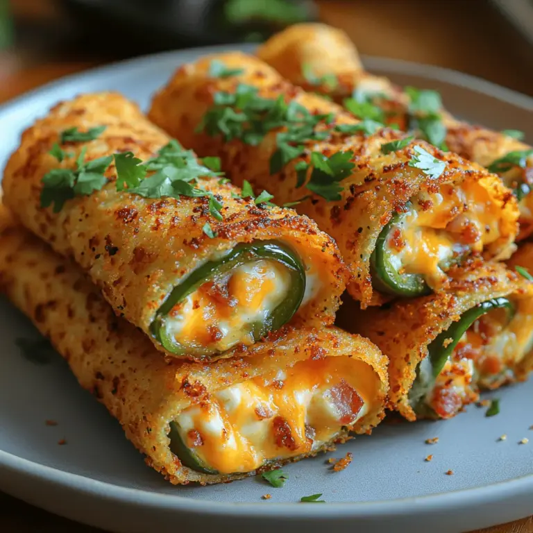 Jalapeño poppers have become a beloved appetizer at gatherings, parties, and family meals. These spicy, cheesy bites encapsulate the perfect balance of flavor and texture, making them a go-to choice for those who appreciate a little kick in their snacks. With countless variations available, from the classic stuffed jalapeño to bacon-wrapped versions, the versatility of this dish is undeniable. However, for those looking to elevate this cherished appetizer to new heights, allow us to introduce the Crunchy Jalapeño Popper Wraps. This innovative twist combines the beloved elements of jalapeño poppers with the convenience and portability of a wrap, making it an ideal option for any occasion.