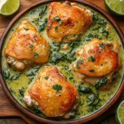 When it comes to comfort food, few dishes can rival the appeal of Creamy Salsa Verde Chicken. This recipe beautifully marries the velvety richness of cream with the zesty brightness of salsa verde, creating a culinary experience that is both indulgent and invigorating. The smooth, creamy sauce envelops tender chicken thighs, resulting in a dish that is not only satisfying but also bursting with flavor. Whether you're hosting a casual dinner with family or preparing a cozy weeknight meal, this recipe is sure to impress.