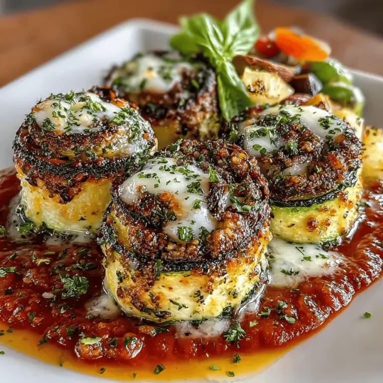 Zesty Zucchini and Ricotta Roll-Ups offer a delightful combination of flavors and textures that make them a perfect dish for a variety of occasions. Whether you're hosting a family dinner, preparing for a gathering with friends, or simply looking to meal prep for the week ahead, this recipe is sure to impress. The lightness of the zucchini pairs beautifully with the creamy ricotta cheese, making each bite not only delicious but also satisfying.
