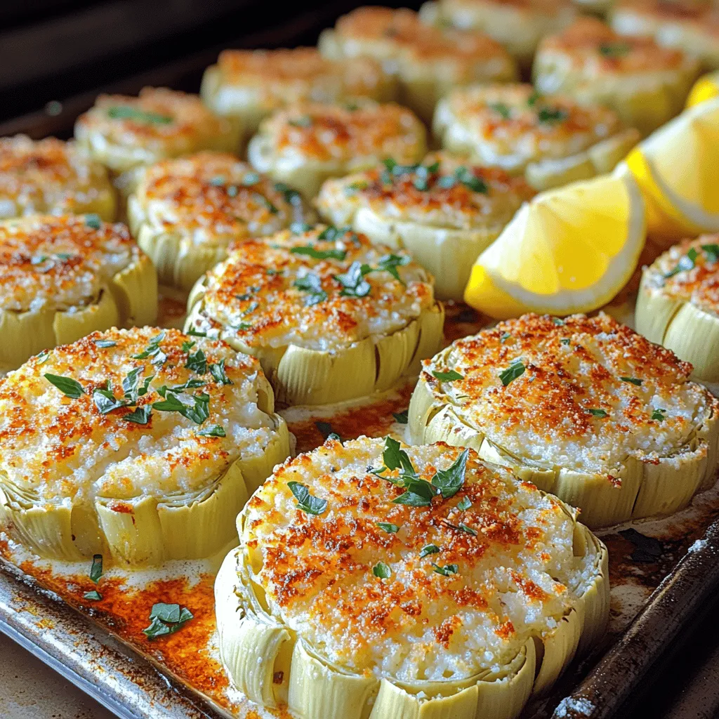 To achieve perfectly crispy artichoke hearts, proper oven preparation is essential. Begin by preheating your oven to 425°F (220°C). Preheating is crucial as it ensures that the artichoke hearts cook evenly and develop a golden-brown crispy texture. While the oven is warming up, line a baking sheet with parchment paper. This not only prevents the artichokes from sticking but also aids in achieving a crunchier finish, as the hot air circulates better around the coated hearts.