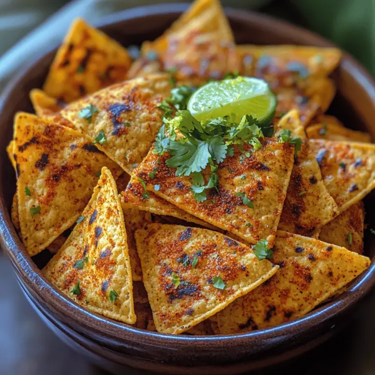 Tortilla chips have carved a niche for themselves in the world of snacking, becoming a staple at parties, movie nights, and casual get-togethers. Their versatility allows them to pair beautifully with a variety of dips, from classic guacamole and salsa to more adventurous options like queso or bean dips. However, while store-bought tortilla chips are convenient, many enthusiasts argue that nothing compares to the crisp texture and vibrant flavors of homemade chips. Enter the Zesty Delight Crunchy Chili Lime Tortilla Chips: a recipe that promises to elevate your snacking experience with a tantalizing mix of chili and lime.