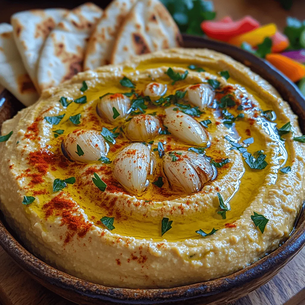 Hummus, a creamy and versatile dip, has captured the hearts and taste buds of food lovers around the world. Originating from the Middle East, this dish is a staple in many households due to its rich flavor and nutritional benefits. Among the various renditions of hummus, creamy roasted garlic hummus stands out as a savory delight, offering a robust and aromatic twist on the classic recipe. The addition of roasted garlic elevates the humble chickpea dip, infusing it with a sweet, caramelized flavor that enhances its overall depth.