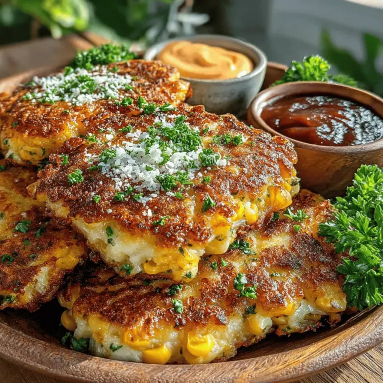 Corn fritters are a beloved dish around the world, celebrated for their delightful crunch and savory flavor. Whether served as a snack, appetizer, or part of a main meal, these fritters have a special place in the hearts of many food lovers. The Cheesy Corn Fritters Delight recipe takes this classic dish to a new level by infusing it with rich, creamy cheeses and a medley of spices, making it an irresistible option for any occasion.