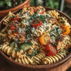 As the temperatures rise and the days grow longer, the prospect of enjoying a refreshing meal becomes increasingly appealing. Chilled pasta salads offer a delightful solution for those seeking a light yet satisfying dish, particularly during warm weather or busy lunch hours. Among the myriad of pasta salad options, Chilled Lemon Herb Chicken Pasta stands out as an exquisite blend of flavors and textures. This dish not only tantalizes the taste buds but also embodies simplicity and versatility, making it an ideal choice for family gatherings, picnics, or even meal prep for the week ahead.