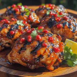 Exploring the delightful intersection of sweet and savory, this Tangy Pomegranate BBQ Chicken recipe brings a unique twist to your grilling repertoire. With the vibrant flavors of pomegranate juice balanced by soy sauce, honey, and aromatic spices, this dish promises to excite your taste buds and impress your guests. Whether you’re hosting a weekend barbecue or planning a cozy family dinner, this recipe is straightforward yet sophisticated, making it a perfect choice for any occasion.
