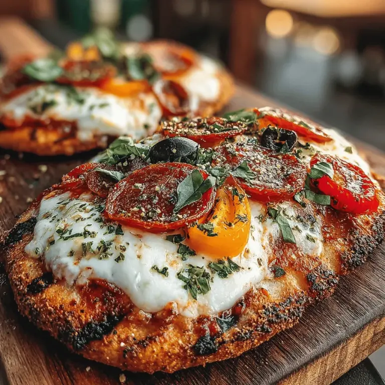 Grilled flatbread pizza is a delightful and versatile dish that beautifully merges the joys of outdoor cooking with the comforting flavors of classic pizza. This modern take on a beloved favorite lends itself to a variety of occasions, from lively summer gatherings to cozy family dinners, or even a quick weeknight meal. The recipe simplifies the pizza-making process by utilizing flatbread as a base, allowing for a speedy preparation and cooking time while delivering that delicious, satisfying pizza experience. Whether you choose the convenience of store-bought flatbread or decide to embark on the adventure of making your own, this recipe invites you to indulge in the rich, savory tastes of pizza in a fresh and exciting way. In this article, we will delve into the essential ingredients, the preparation process, and some delightful serving ideas for your grilled flatbread pizza.